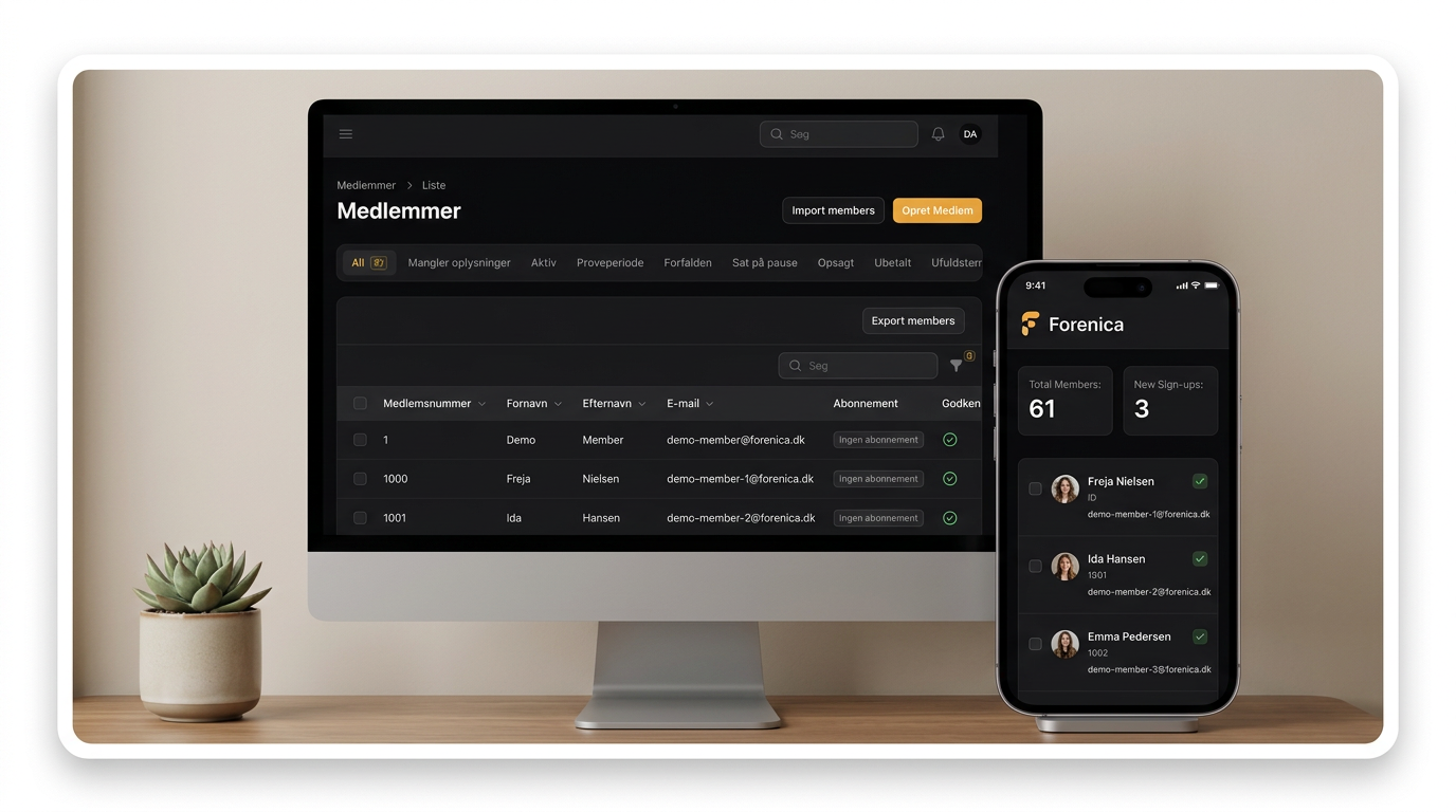 Forenica interface shown on desktop and phone